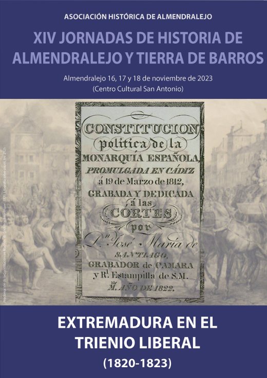 Imagen de portada del libro XIV Jornadas de Historia de Almendralejo y Tierra de Barros
