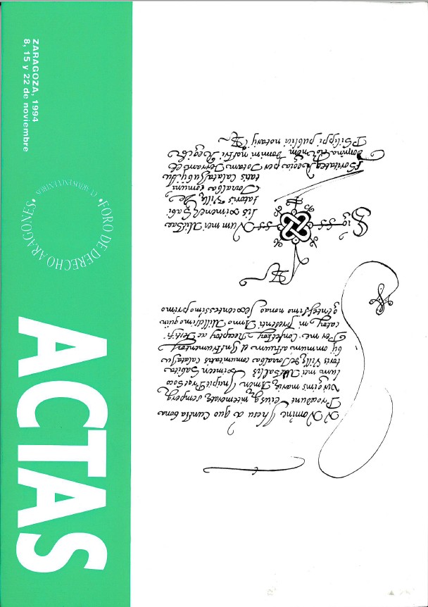 Imagen de portada del libro Actas de los Cuartos Encuentros del Foro de Derecho Aragonés