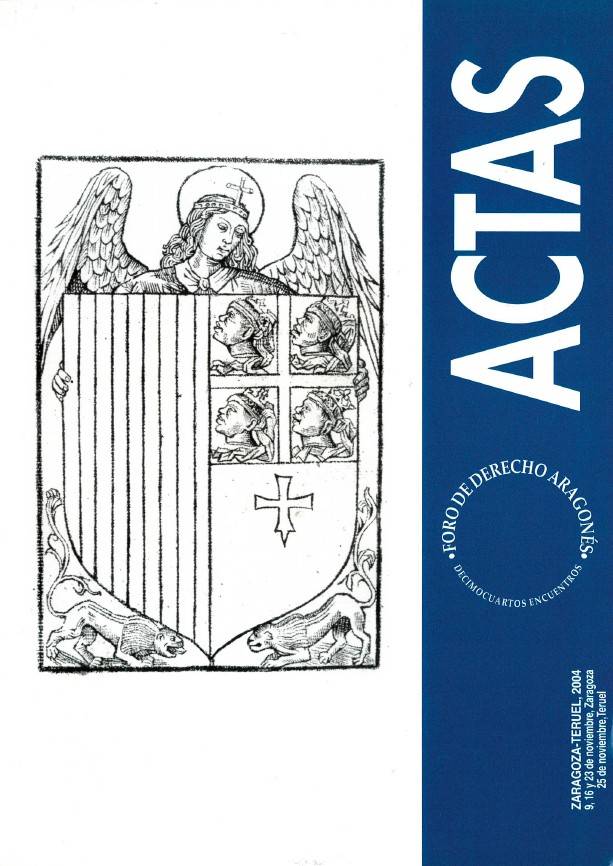 Imagen de portada del libro Actas de los Decimocuartos Encuentros del Foro de Derecho Aragonés