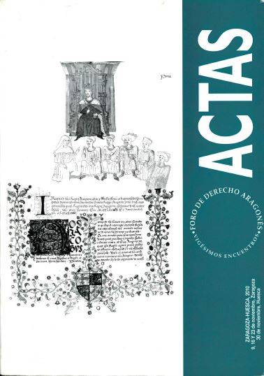 Imagen de portada del libro Actas de los Vigésimos Encuentros del Foro de Derecho Aragonés
