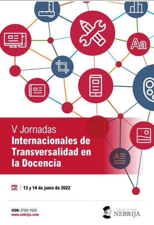 Imagen de portada del libro Actas de las V Jornadas Internacionales Nebrija de Transversalidad en la Docencia