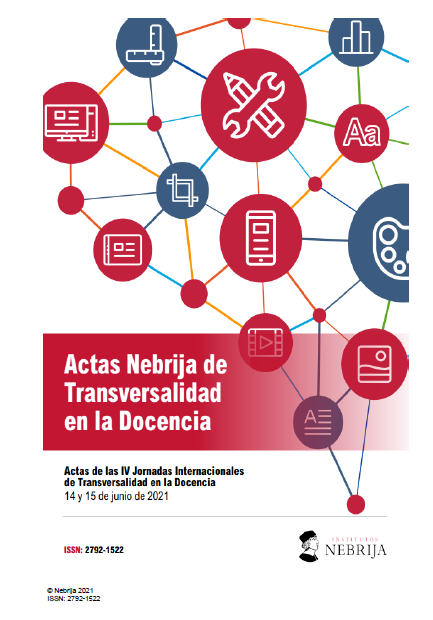 Imagen de portada del libro Actas de las IV Jornadas Internacionales Nebrija de Transversalidad en la Docencia