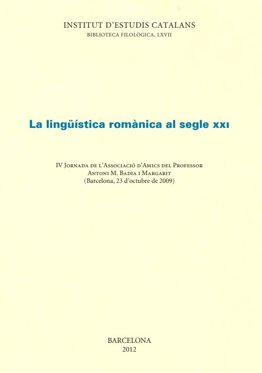 Imagen de portada del libro La lingüística romànica al segle XXI