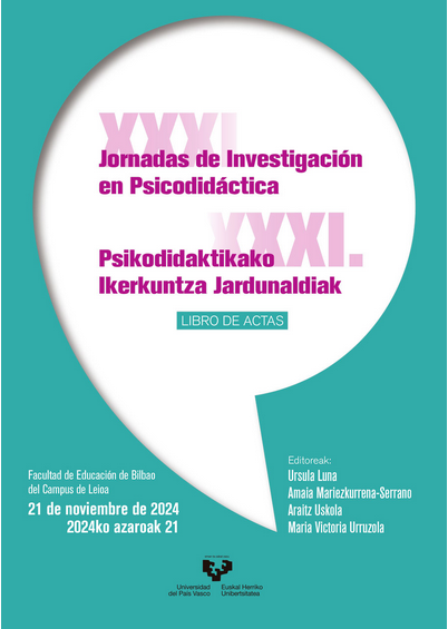 Imagen de portada del libro XXXI Jornadas de Investigación en Psicodidáctica