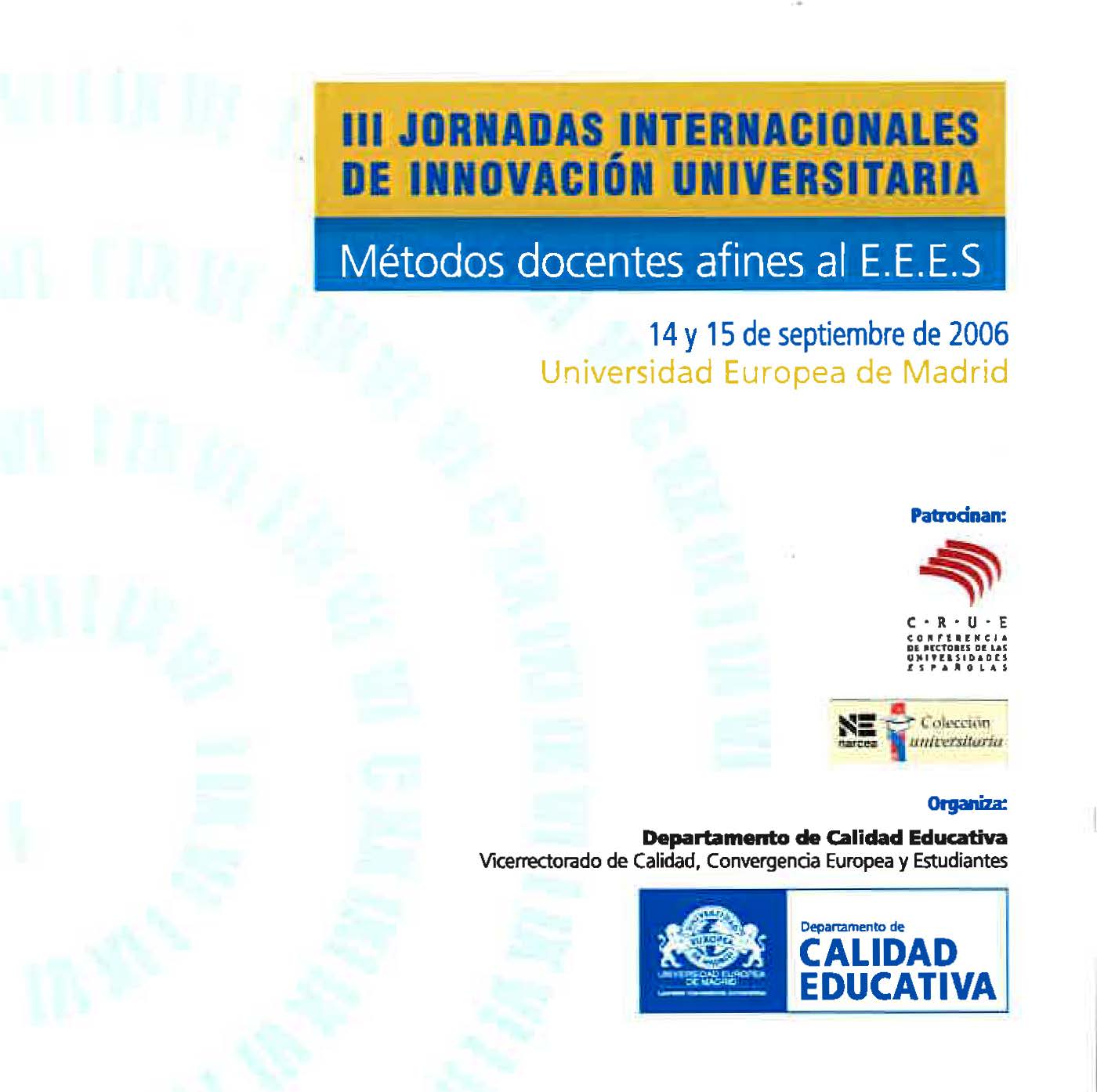 Imagen de portada del libro Métodos docentes afines al E.E.E.S.