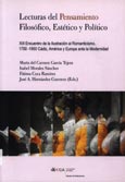 Imagen de portada del libro Lecturas del pensamiento filosófico, político y estético