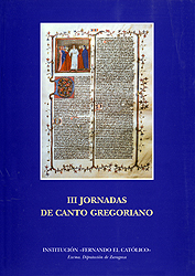 Imagen de portada del libro III Jornadas de Canto Gregoriano
