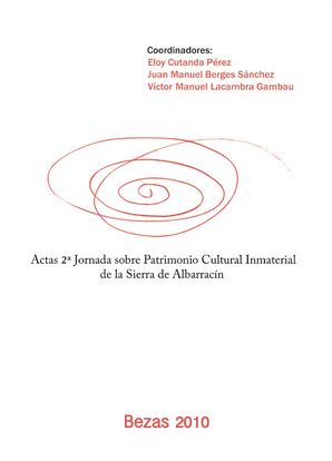 Imagen de portada del libro Actas 2ª Jornada sobre Patrimonio Cultural Inmaterial de la Sierra de Albarracín