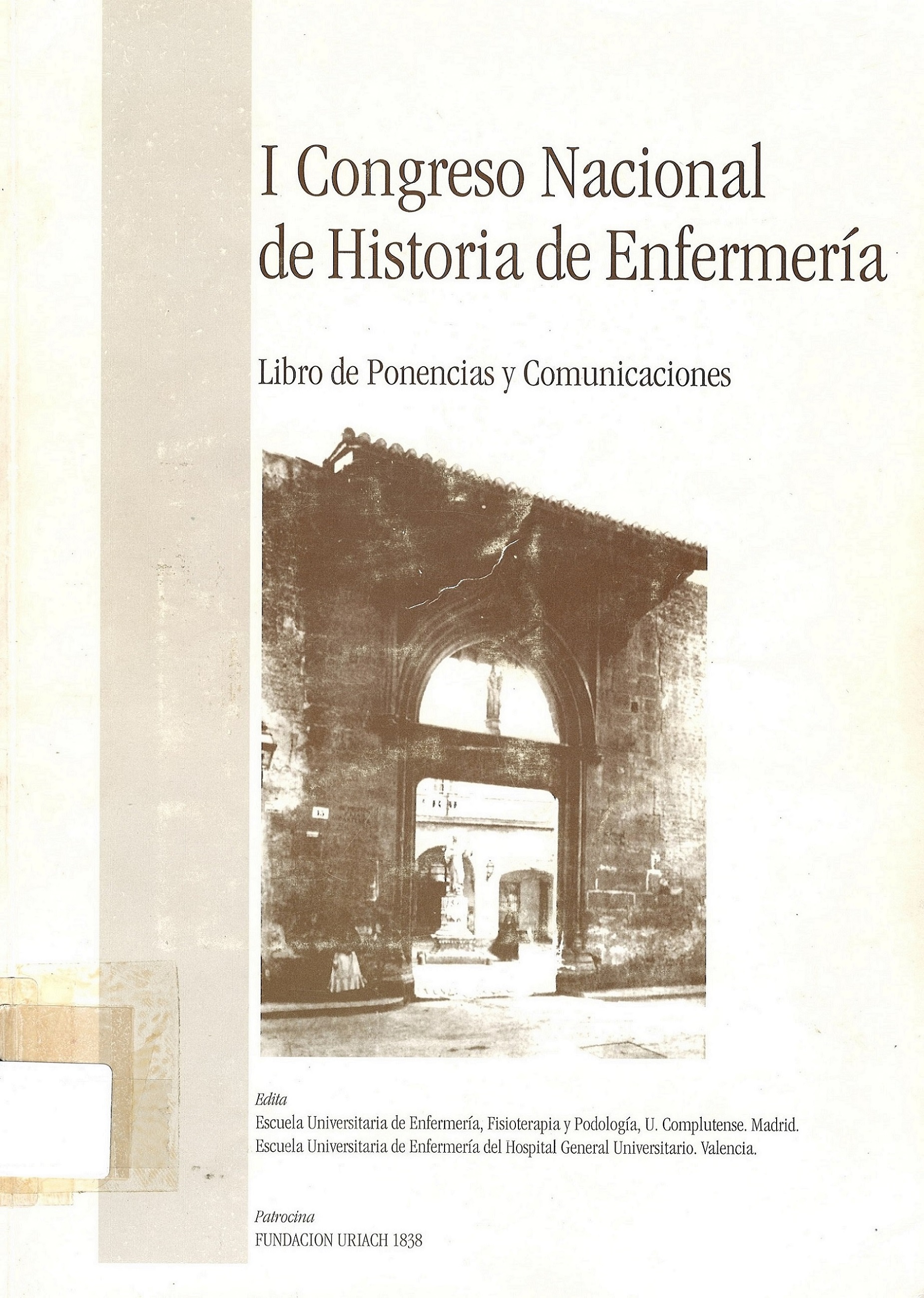 Imagen de portada del libro I Congreso Nacional de Historia de Enfermería