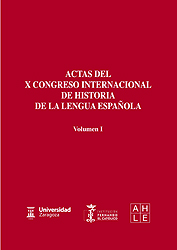 Imagen de portada del libro Actas del X Congreso Internacional  de Historia de la Lengua Española
