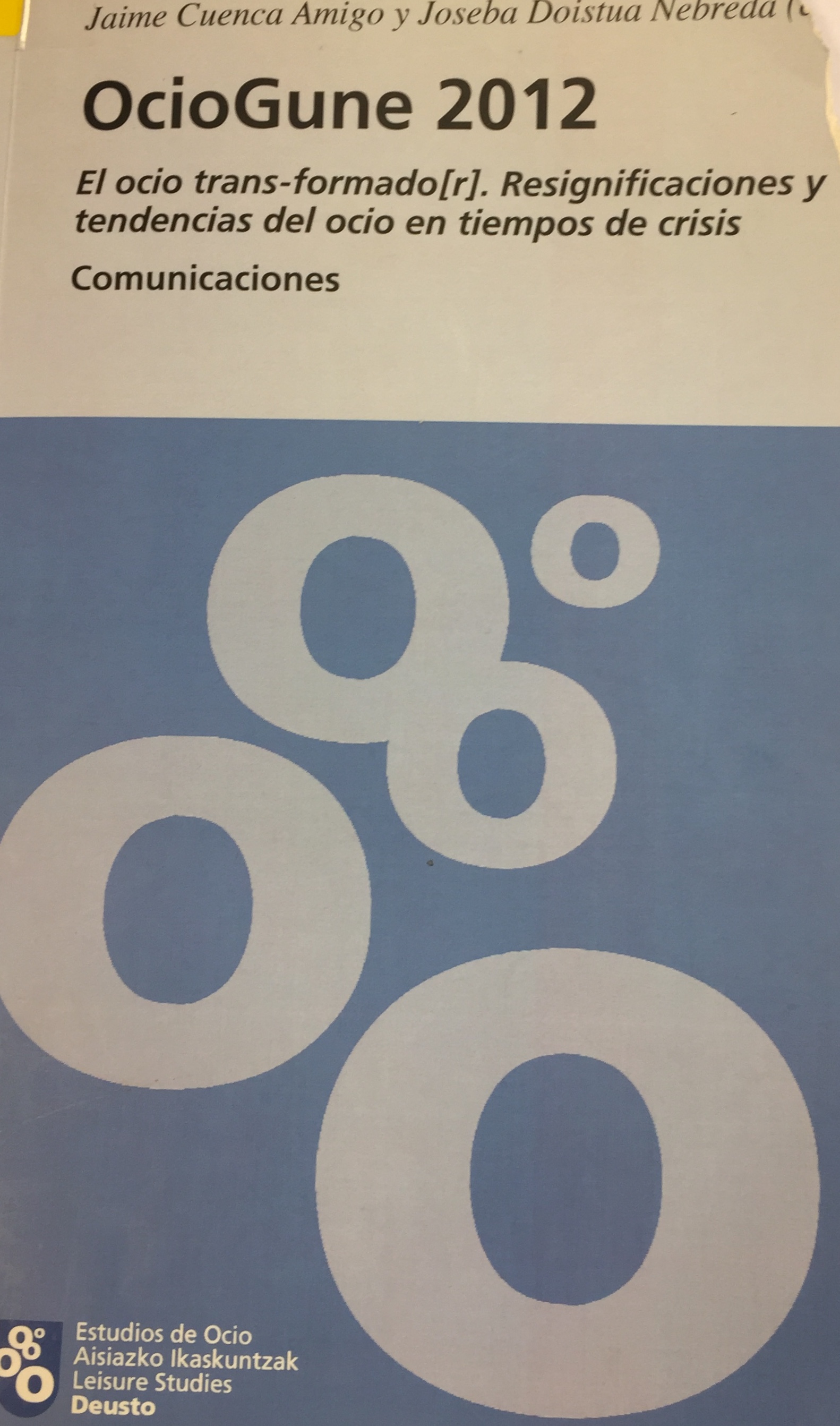 Imagen de portada del libro OcioGune 2012