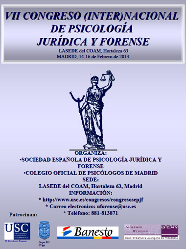 Imagen de portada del libro VII Congreso Internacional de Psicología Jurídica y Forense