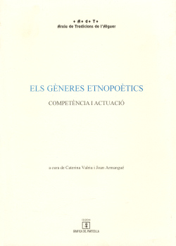 Imagen de portada del libro Els gèneres etnopoètics