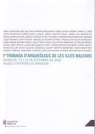 Imagen de portada del libro I Trobada d'Arqueòlegs de les Illes Balears