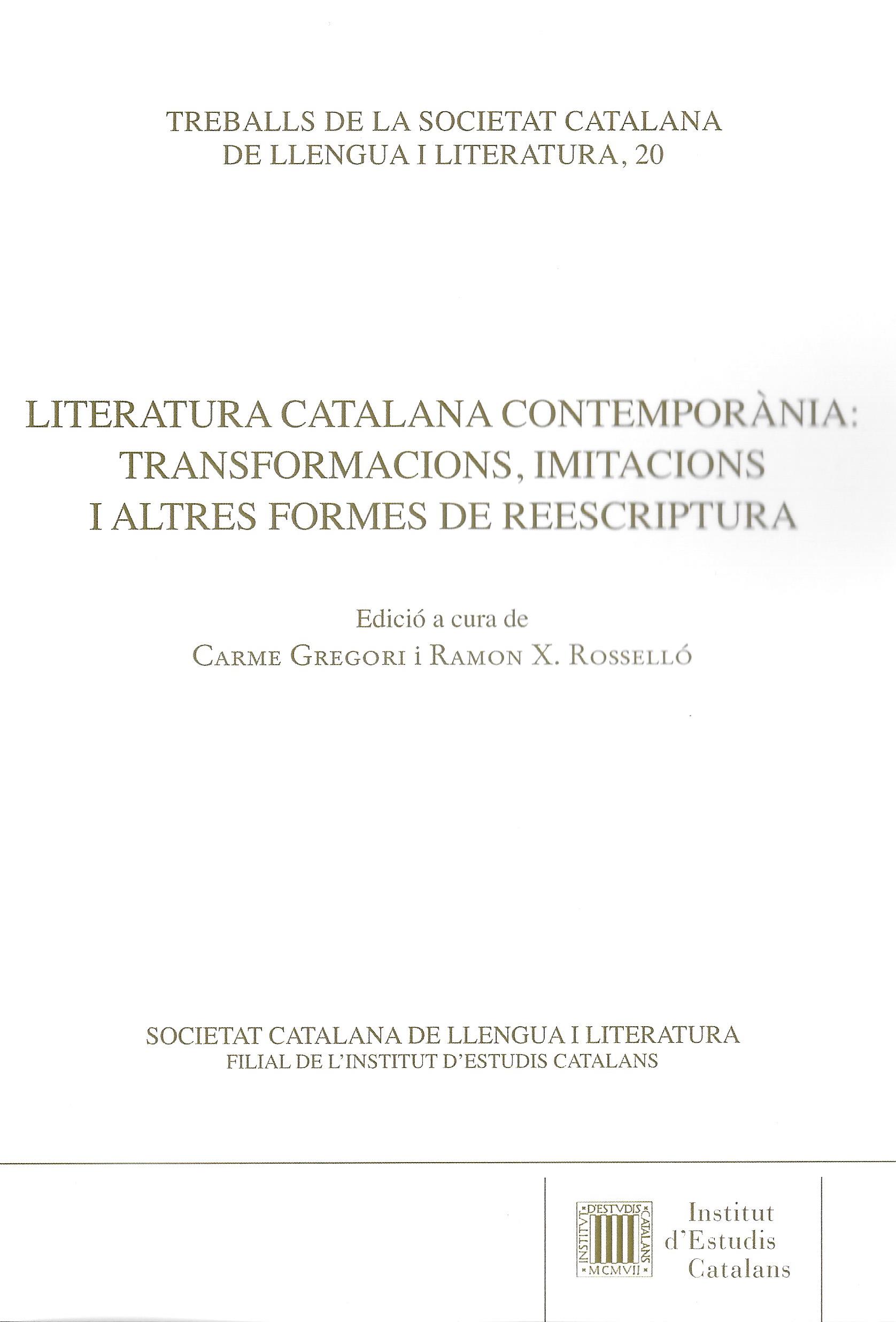 Imagen de portada del libro Literatura catalana contemporània