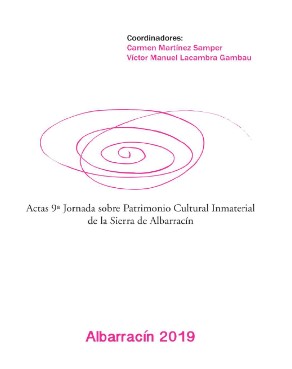 Imagen de portada del libro Actas 9ª Jornada sobre Patrimonio Cultural Inmaterial de la Sierra de Albarracín