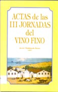 Imagen de portada del libro Actas de las III jornadas del vino fino