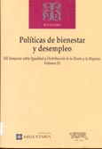 Imagen de portada del libro Políticas de bienestar y desempleo
