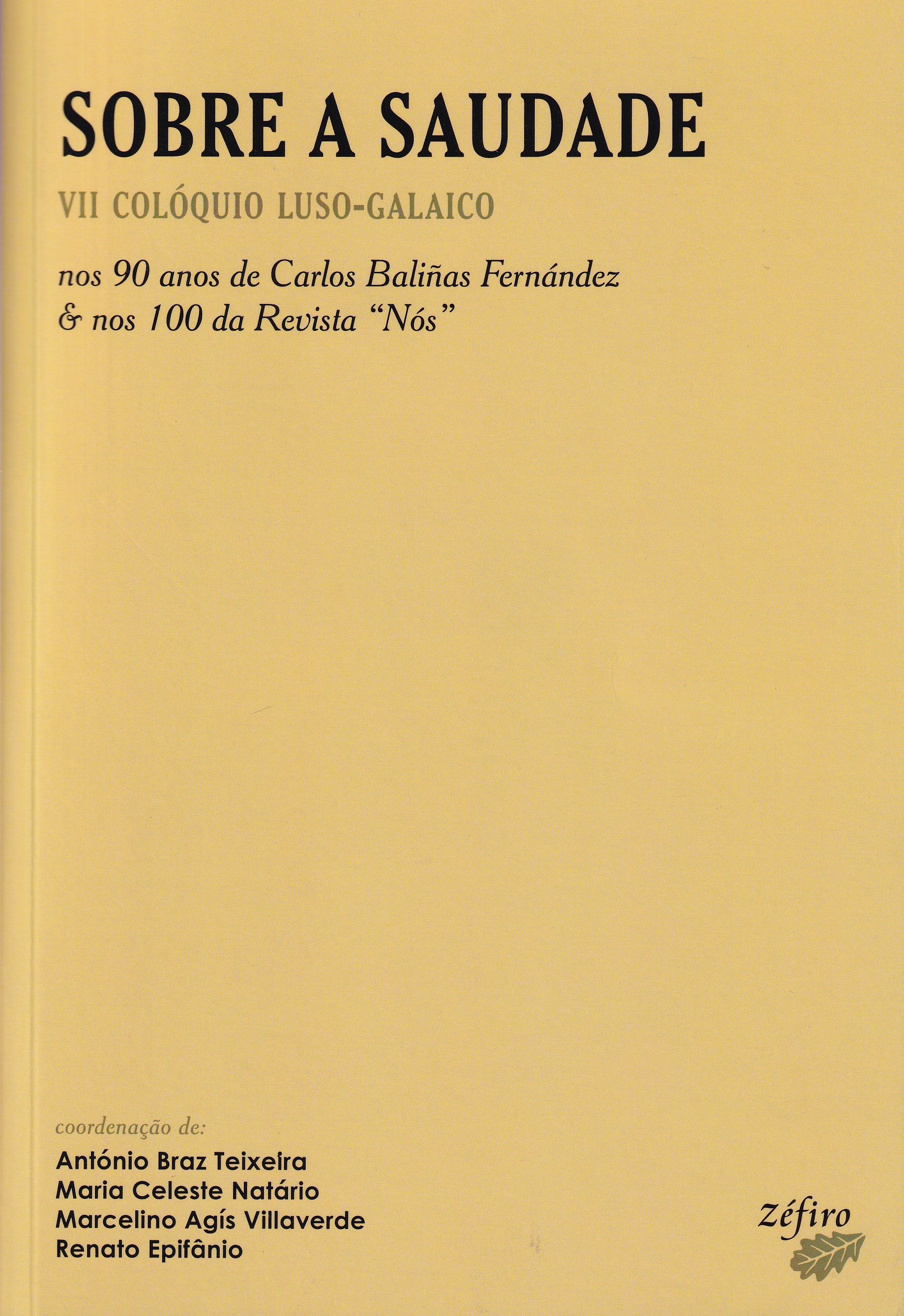Imagen de portada del libro Sobre a saudade