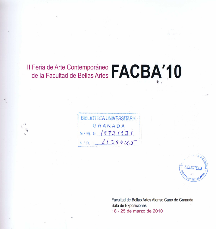 Imagen de portada del libro II Feria de Arte Contemporáneo de la Facultad de Bellas Artes