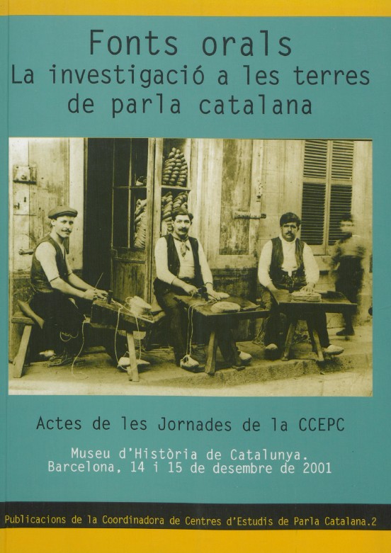 Imagen de portada del libro Fonts orals: la investigació a les terres de parla catalana