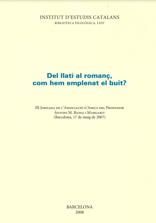 Imagen de portada del libro Del llatí al romanç, com hem emplenat el buit?