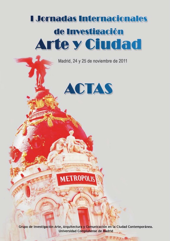 Imagen de portada del libro I Jornadas Internacionales de Investigación Arte y Ciudad