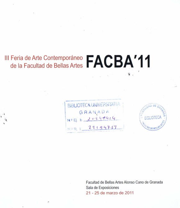 Imagen de portada del libro FACBA'11