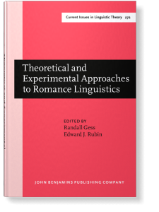 Imagen de portada del libro Theoretical and experimental approaches to Romance linguistics