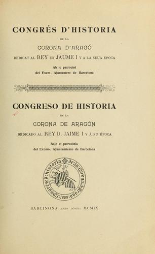 Imagen de portada del libro Congrès d'Història de la Corona d'Aragó