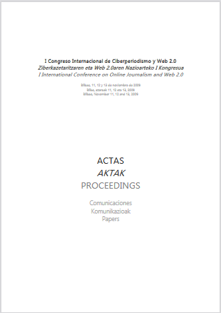 Imagen de portada del libro I Congreso Internacional de Ciberperiodismo y Web 2.0