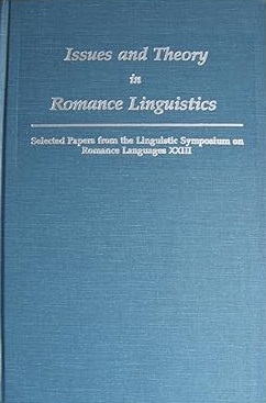 Imagen de portada del libro Issues and theory in romance linguistics