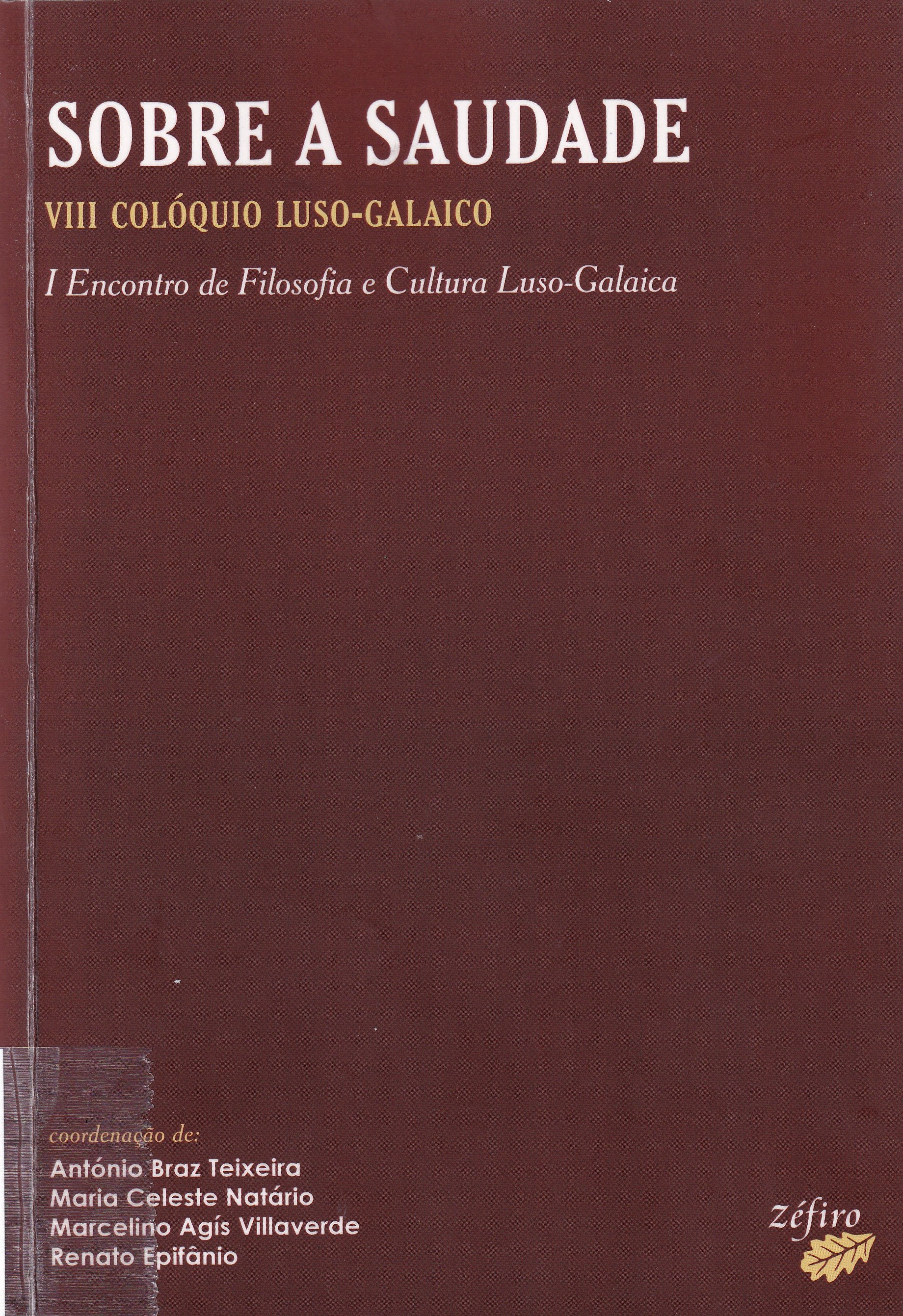 Imagen de portada del libro Sobre a saudade