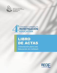 Imagen de portada del libro Libro de Actas del 4.º Congreso Caribeño de Investigación Educativa