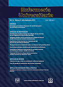 Imagen de portada de la revista Enfermería Universitaria